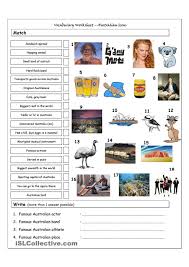 Vocabulary Matching Worksheet Quiz Australian Icons Landmarks Vocabulary Australian Icons Matching Worksheets
