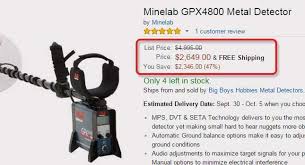 Brand name metal detectors for less! What S Happened To The Price Of Minelab Gpx 4800 The Tragedy Of Sellers Md Hunter Blog