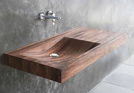 wooden bathroom, wood sink
