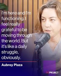 Actor Aubrey Plaza has opened up for the first time about her husband's  sudden death earlier this year, describing her grief as “a vast ocean of  pain.”