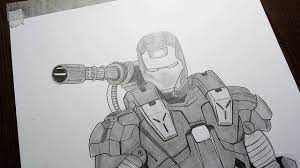 How To Draw War Machine | Ironman Mark 2 Armor | (Avenger Endgame) - Youtube