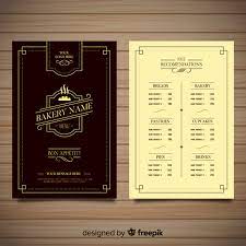 Modele De Menu De Restaurant Elegant Avec Des Ornements Vintage Case Delle Bambole
