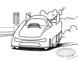 There are two icons above the free racing car coloring page. Color Our World Downloadable Racing Images For Your Kids To Color Nhra