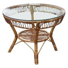 Touch device users can explore by touch or with swipe gestures. Midcentury Round Dining Table Italian Design Glass Top For Garden Casa Del Bambu For Sale At 1stdibs