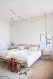 In a small bedroom, have fun with color, shape, and prints, but don't go overboard. 52 Comfy Small Bedroom Design And Organization Ideas Bedroomdecor Bedroomideas Bedroomdecor Minimalist Bedroom Decor Small Bedroom Designs Bedroom Interior