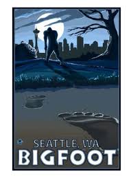 Seattle Washington Bigfoot Prints Lantern Press Allposters Com Bigfoot Art Country Art Art Prints