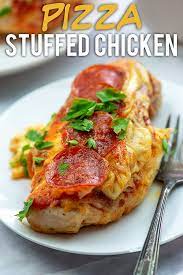 Pizza Stuffed Chicken Recipe Chicken Pizza Chicken Recipes Recipes