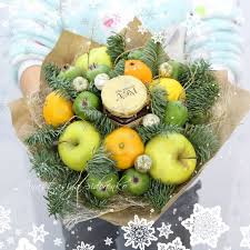 как сделать букет из цветов и фруктов своими руками 6 Gallery Ru Novogodnij Buket Iz Fruktov Zimnij Bukety Iz Fruktov Anastasiyasidorenko Flores De Frutas Arreglos Florales Frutas Y Verduras