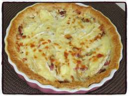 Disposer la pâte à tarte dans un plat. Tarte Oignon Pommes De Terre Recettes Faciles Les Gateaux De Steph