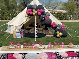 Glamping Chill Tent Teepee Party Picnic Party Az Sleepy Teepee Teepee Party Outdoor Birthday Outdoor Birthday Decorations