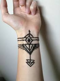 Dragon tattoo with a brown ink design on. Arm Henna Tattoo Designs For Men Cute Mehndi Design