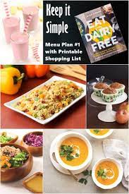 Eat Dairy Free Keep It Simple Menu Plan With Printable Shopping List Recipe Food Allergies Easy Menu Planning Dairy Free Recipes