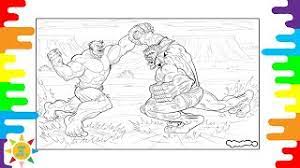 Our free coloring pages for adults and kids, range from star wars to mickey mouse. Hulk Vs Abomination Coloring Page Epic Hulk Fight Coloring Page Tobu Roots Youtube