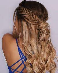 Braid Half Up Half Down Hairstyle Hair Styles Fishtail Hairstyles Fishtail Braid Hairstyles