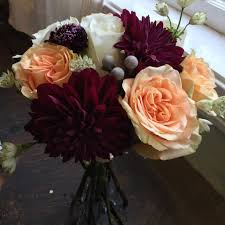 25 sunflower wedding ideas for your rustic wedding. Burgundy Peach And White Wedding Flowers Floral Artistry