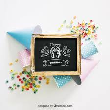 Download Chalkboard Mockup With Birthday Design For Free Happy Birthday Design Birthday Design Free Frames