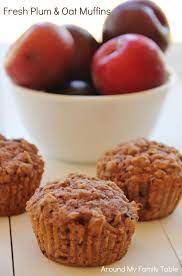 Fresh Plum Oat Muffins Recipe Plum Recipes Plum Muffins Oat Muffins