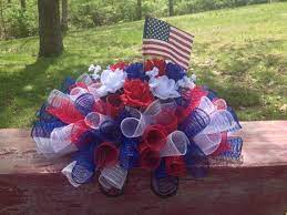 Maybe you would like to learn more about one of these? Patriotic Headstone Gravestone Or Mailbox Saddle Red White And Blue Memorial Day Fourth Of Jul Cemetery Decorations Headstones Decorations Cemetary Decorations