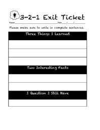 Go through all 3 slides and answer the questions: 3 2 1 Exit Tickets Worksheets Teaching Resources Tpt