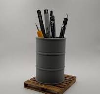 Miniature 55 Gallon Barrel Pen/pencil Holder Desk Accessory ...