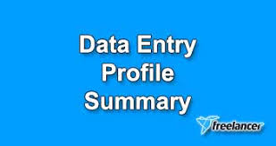 You'll find all sites to buy this image and see similar ones. Data Entry Profile Summary Sample For Freelancer