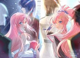 tsuna2727, athrun zala, haro, kira yamato, lacus clyne, shinn asuka, yzak  joule, gundam, gundam seed, gundam seed freedom, highres, 1girl, black  hair, blue eyes, blue hair, blush, breasts, brown hair, dress, hair