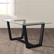 Forestville Dining Table Reviews Birch Lane In 2020 Dining Table Glass Top Dining Table Rectangle Dining Table Bases