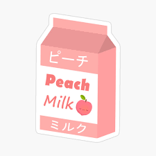 Browse the user profile and get inspired. Kawaii Milk Carton Japanese Peach Milk Drink Sticker Aesthetic Pastel Spiral Notebook By Peachyline Redbubble