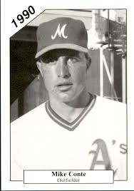 1990 Modesto A's Chong #6 Mike Conte Brownsville Pennsylvania PA Baseball  Card