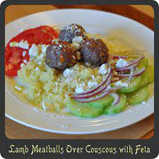 A creamy feta sauce provides the perfect accompaniment to grilled lamb. Recipe Lamb Meatballs Over Couscous With Feta