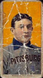 With the latest T206 Honus Wagner hammering down at $6.6 million, I figured  now was as good a time as any to post my own painted versions. The first  was a trompe-l'œil