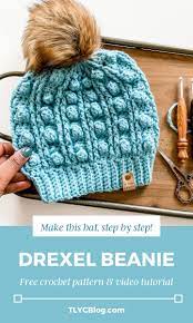 Free Crochet Hat Pattern Video Tutorial Crochet Hat For Beginners Chunky Crochet Hat Crochet Hats Free Pattern