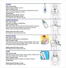 Sample Baby Sign Language Chart 6 Documents In Pdf