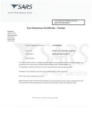 The electronic tax clearance (etc) system Tax Clearance Certificate
