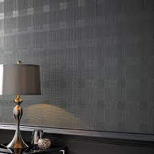 To complete the room is that dark hardwood floor that allows light to reflect off of it, creating more light the bed has a vintage gothic look to it with a dark comforter on top. Tweed Grey Grey Wallpaper Accent Wall Grey Wallpaper Living Room Grey Wallpaper