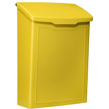 Architectural Mailboxes Marina Yellow Wall Mount Mailbox 2681y The Home Depot In 2020 Wall Mount Mailbox Mounted Mailbox Architectural Mailboxes