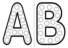 Les Lettres A Et B Gommette Alphabet A Colorier Et Lettres De L Alphabet Imprimables