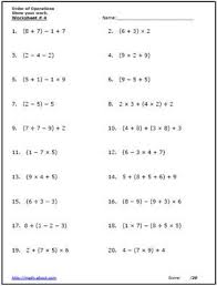 All of the free worksheets on this algebra website can be printed and downloaded. Use These Free Algebra Worksheets To Practice Your Order Of Operations Algebra Worksheets Free Algebra Basic Algebra Worksheets