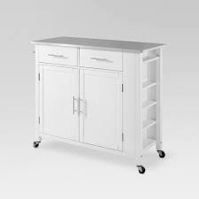 Get sale alerts · designer brands on sale · shop exclusive offers Full Savannah Stainless Steel Top Kitchen Island Cart White Crosley Target