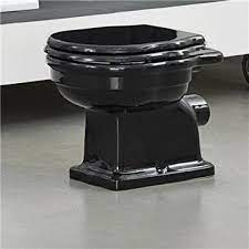 cuvette de wc a poser retro hermitage a sortie horizontale ceramique noire cuvette wc wc retro wc a poser