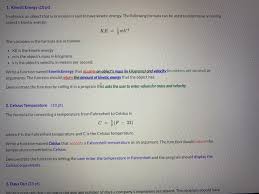 Solved 1 Kinetic Energy 10 Pt In Physics An Object Th Chegg Com