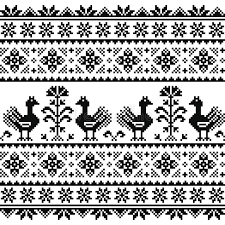 See more ideas about embroidery patterns, bird coloring pages, embroidery patterns vintage. Ukrainian Or Belarusian Slavic Folk Art Knitted Black Embroidery Pattern With Birds Stock Vector Illustration Of Embroidery Ancient 82237826