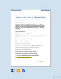 1) analyze financial information to produce forecasts of business, industry, and economic conditions for use in making investment decisions. Paraeducator Job Ad Description Template Free Pdf Google Docs Word Template Net Job Description Template Jobs For Teachers Job Description