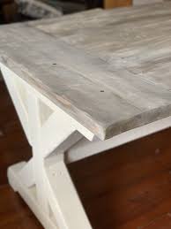 Chunky Farmhouse Table Driftwood Weisser Waschtisch Bauernhaus Kuchentische Mobel Weiss Streichen