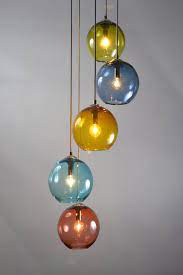 Ceiling Cluster Chandelier Cascading Entryway Hanging Etsy Blown Glass Pendant Light Hanging Pendant Lights Chandelier Pendant Lights