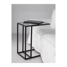 The surface is durable and easy to keep clean. Ikea Black Metal Side Table Novocom Top