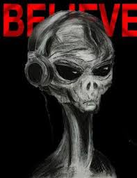 Art By Alienrose I Believe That Aliens Listen To Music Too Aliens Music Believe Corny Alien Music Believe Art