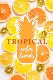 The passion fruit color scheme palette has 6 colors which are pansy purple (#7c2142), amaranth pink (#f4a3b4), pale pink (#f4dddf), white (#ffffff), mustard yellow (#deb80b) and soldier green (#5f5935). Tropical Color Trend High Energy Yellows Oranges For A Sunny Summer Vibe