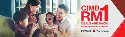 Valid from 18 may to 13 june 2018. Cimb Cards Rm1 Deals On Dining Leisure Lifestyle Until 30 June 2017