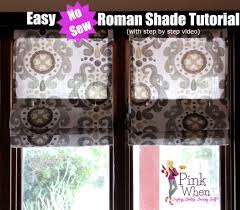 Diy No Sew Roman Shade A Quick 5 Minute Video Showing You Step By Step How To Make A Diy No Sew Roman Shade R Diy Roman Shades Diy Shades Roman